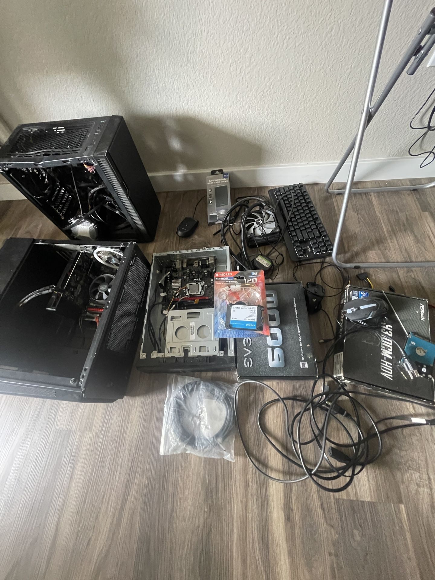 Cyber Pc Computer Assortment Of Pc Parts and monitors