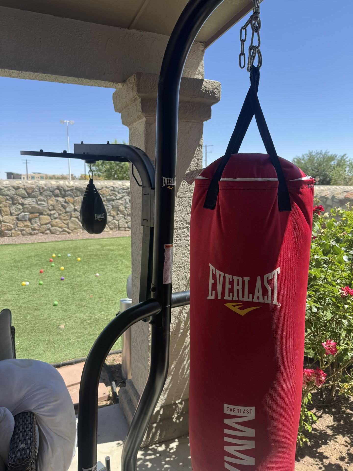 MMA Speed Bag And Punching Bag Combo W Stand