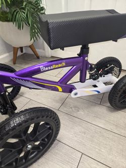 BlessReach All Terrain Foldable Knee Scooter Walker, Disc Brake Knee Walker