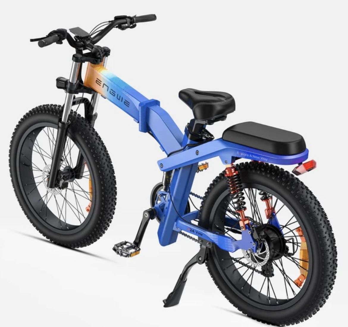Engewe X24 Foldable Electric Bicycle 24 Inch Fat Tire 31MPh E-bike 