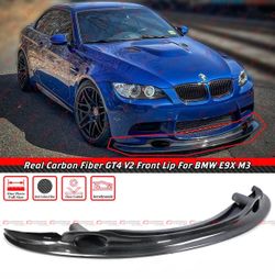 08-13 BMW E92 E90 M3 GT4 Style Carbon Fiber Front Bumper Lip