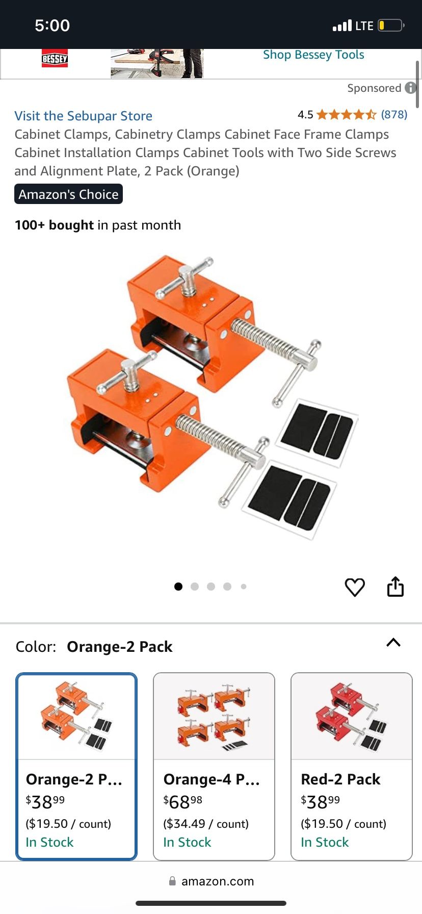 Cabinet Clamps Set Of Two