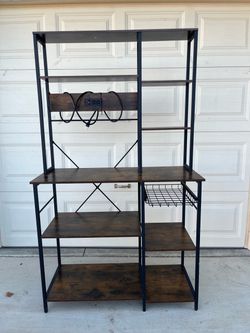 Industrial Baker's Rack with Power Outlet
