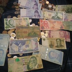 Coins Collection+ Bills All Together Read The Information 