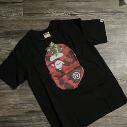 Red Camo Bape Mens Tee