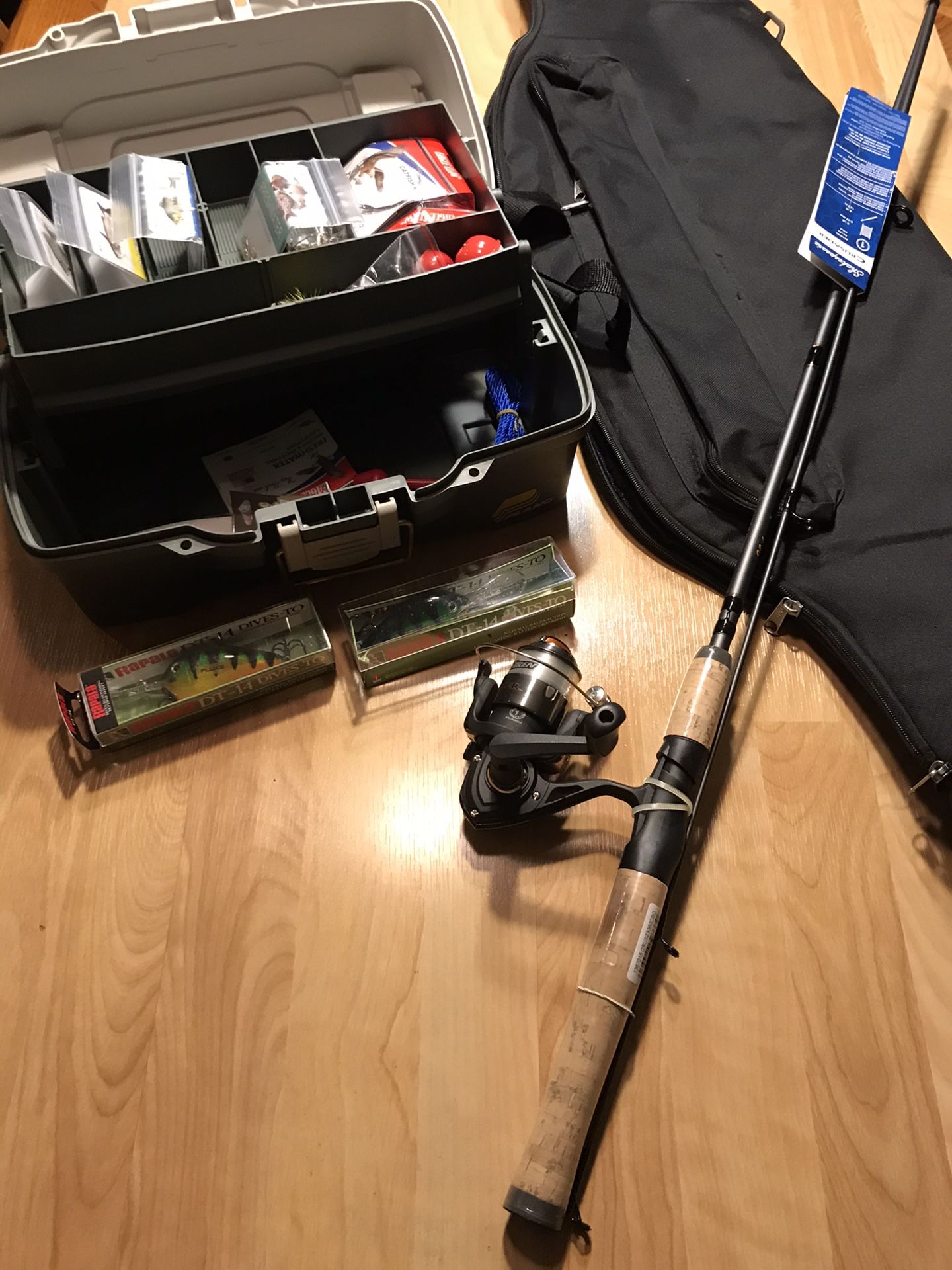 Fishing Rod and Tackle box brand new