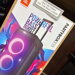 Jbl PartyBox 310 Bluetooth Speaker New - Pay $1 today and pay the rest later -