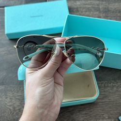 TIFFANY Used Aviator Sunglasses 