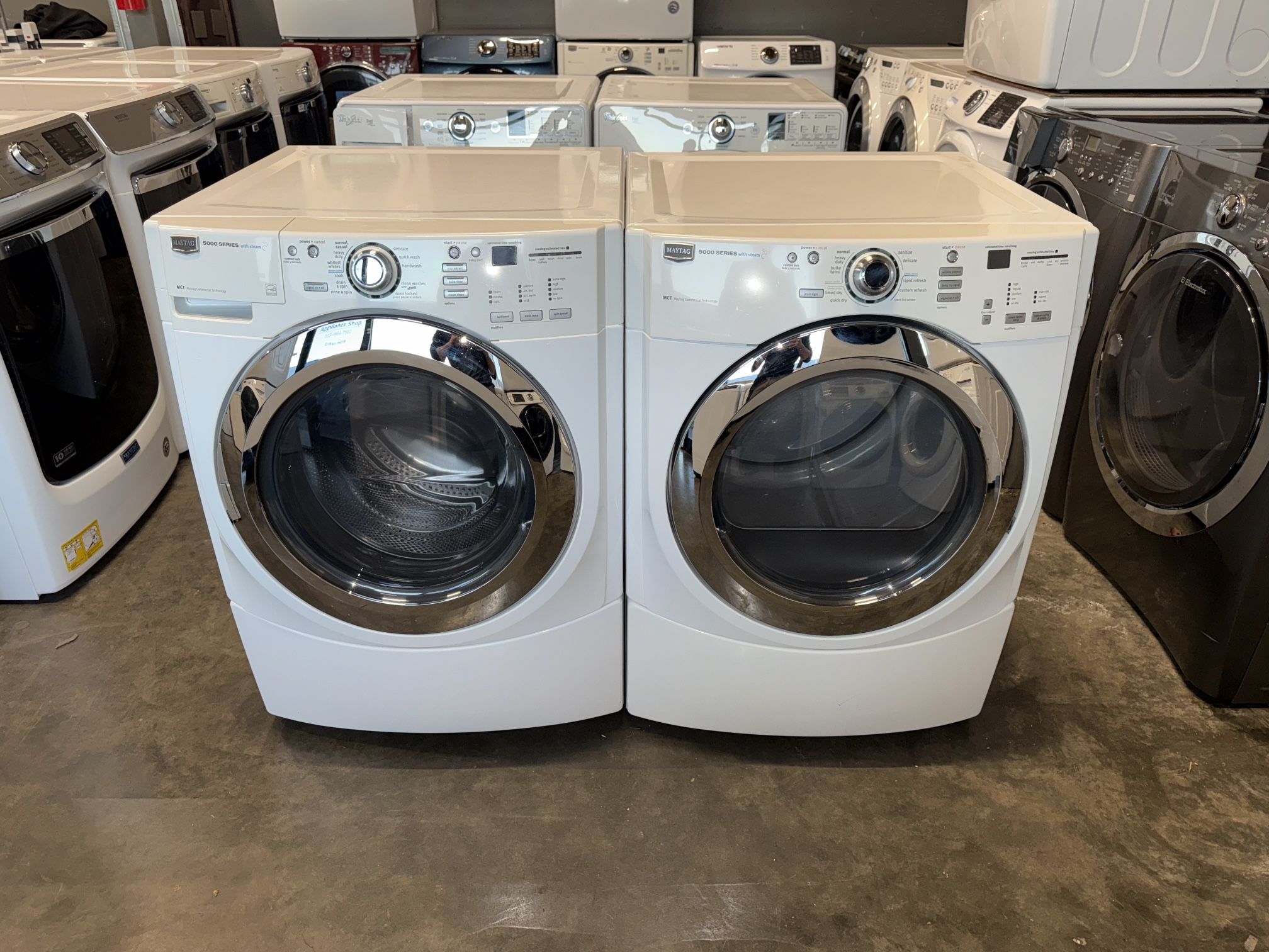 MAYTAG XL CAPACITY WASHER DRYER ELECTRIC SET