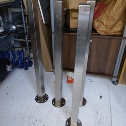 Ikea Desk Table Legs Metal Silver Good Condition