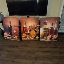 Canvas Wine Set