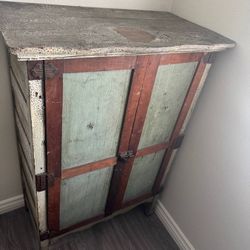 Solid Wood 2-Door Shutter Storage Cabinet