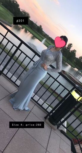 Blue Long Sleeve Dress