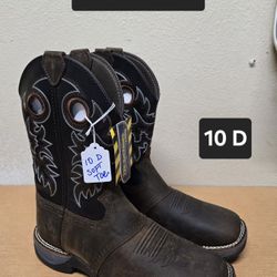 Brazos Work Boot Size 10 D SOFT SQUARE TOE 