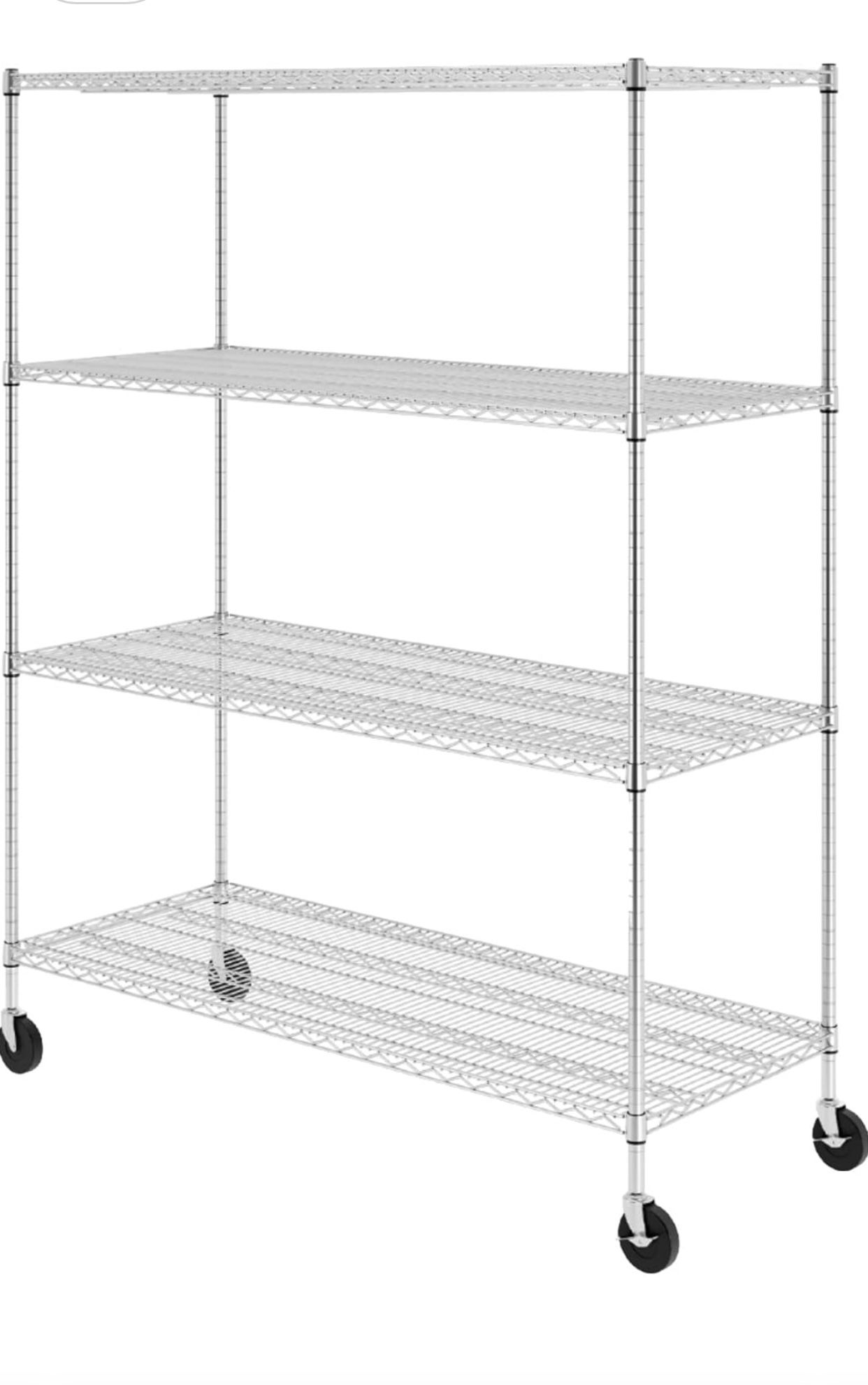 Saferacks Garage or Bakers Rack Kitchen Shelving - (24"x60"x72" 4-Tier)