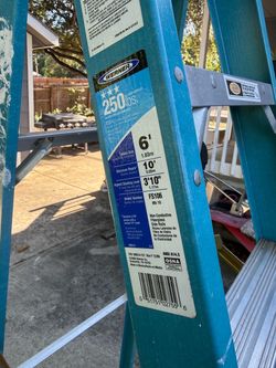 Werner 6’ ladder 250lbs