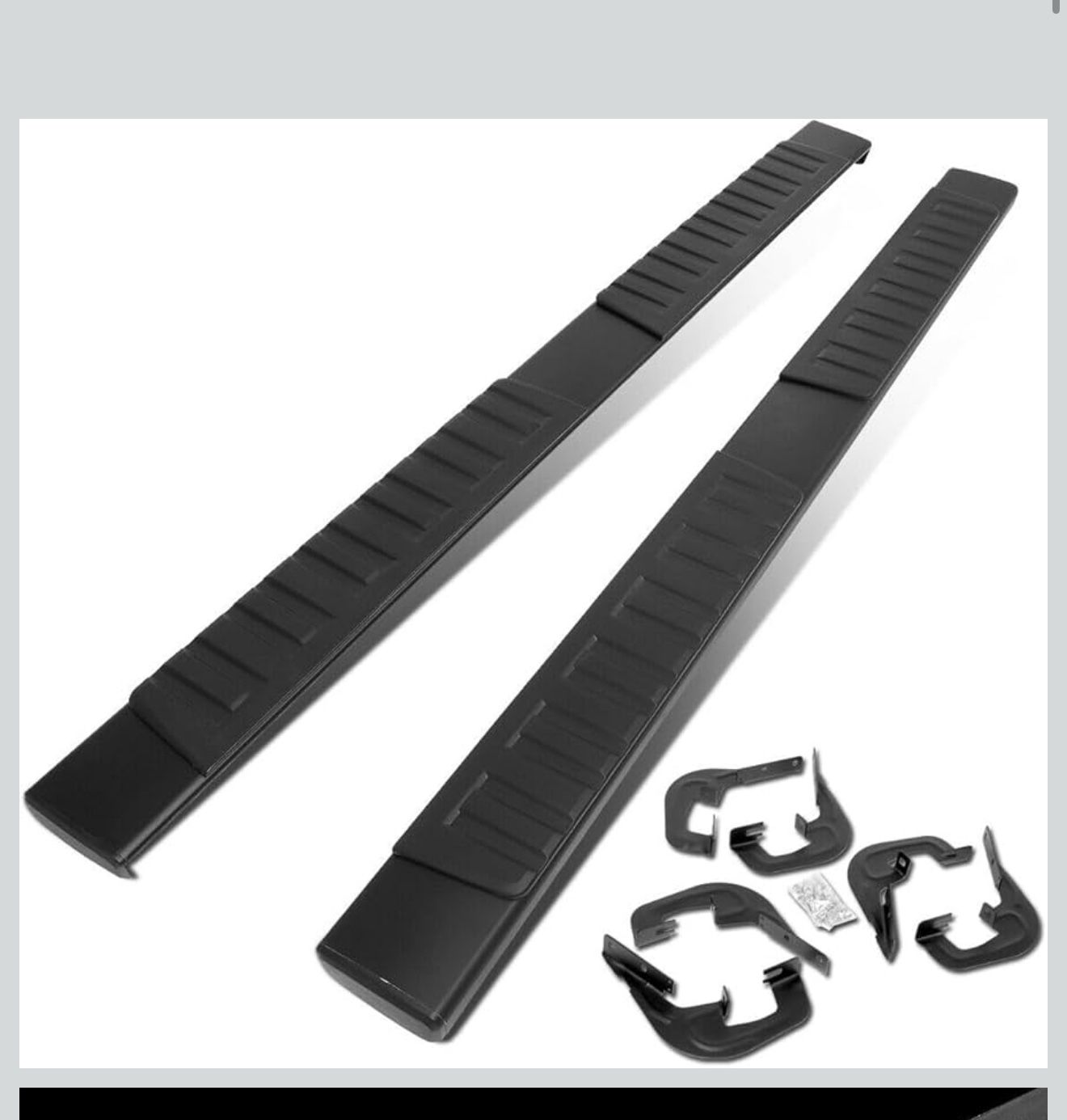 New in Box DNA Motoring For 07-19 Silverado Sierra Extended Cab Black Aluminum 6.25" Running board Side Step Nerf Bar, stebp-ztl-8018-albk