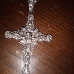 Vintage 9.25 Silver Cross Pendant I 