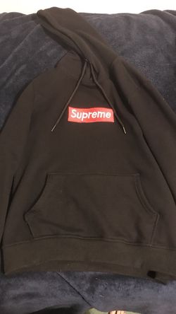 Black supreme pullover hoodie