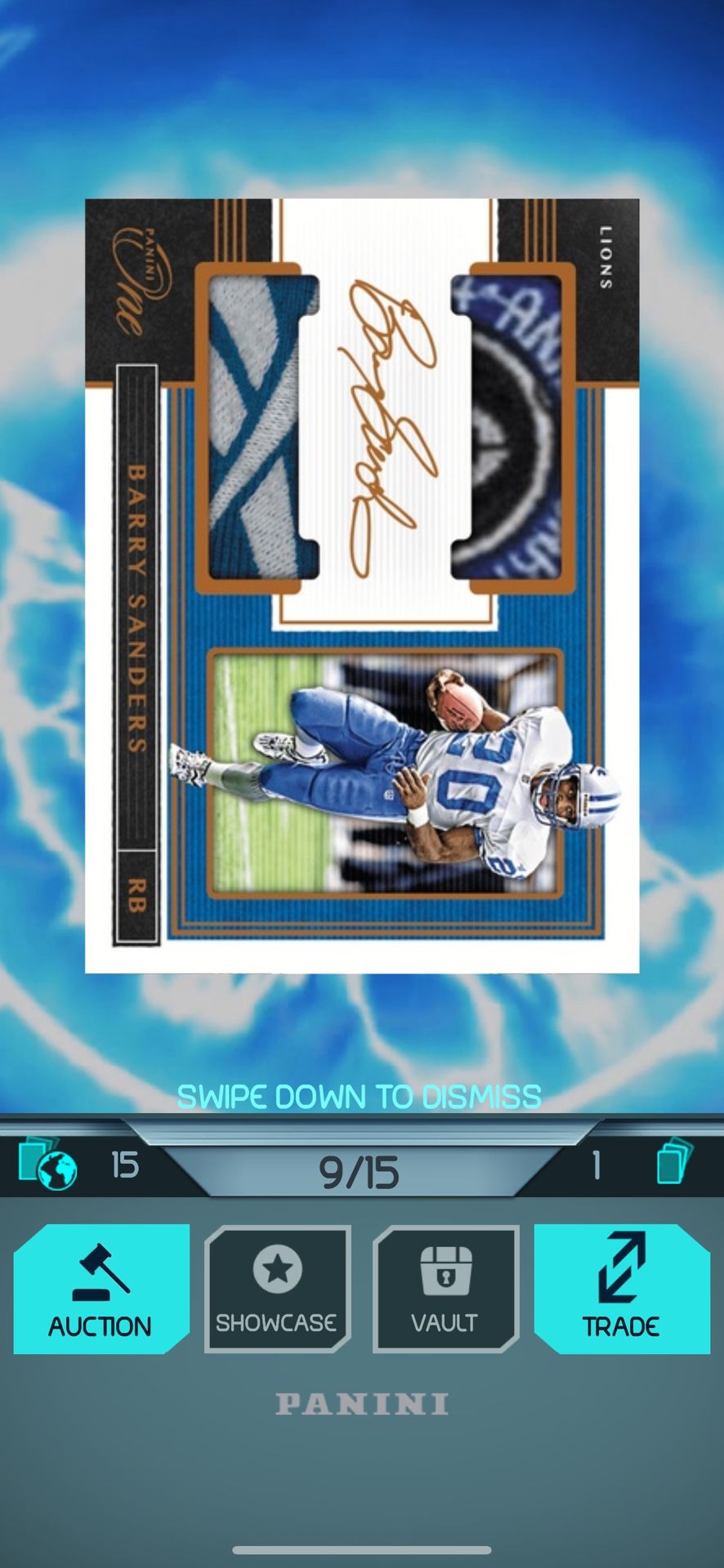 Barry Sanders Panini One NFL Blitz