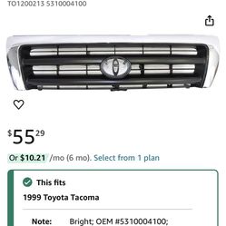 New Replacement Grill For Toyota Tacoma
