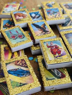 Lot of 26 Vintage Loteria Matchboxes Party Favors