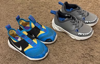 2 Pairs Toddler Sneakers Nike and Shark