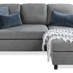 Grey L Sectional Couch
