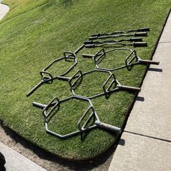 Hexagon/trap Bars And Ez Curl Bars Both For Olympic Plates