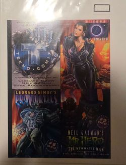 🃏 Vintage 1995 Tekno Comix Uncut Promo Card Panel – Leonard Nimoy / Neil Gaiman