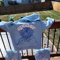 Light Blue Spider Hoodie
