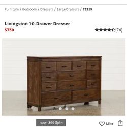 Beautiful Solid Dresser And Night Stands And 55" LED TV