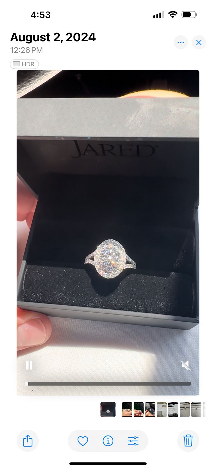 Diamond Engagement Ring 2-3/8 ct tw round 14k white gold ( Jared’s )