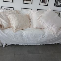 Beautiful Sofa & 2 Matching Chairs Ex Cond. w/ 3 Wellmade Shabby Chic Slip Covers