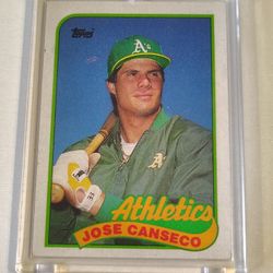 1989 Topps Jose Canseco Error Baseball Card. 