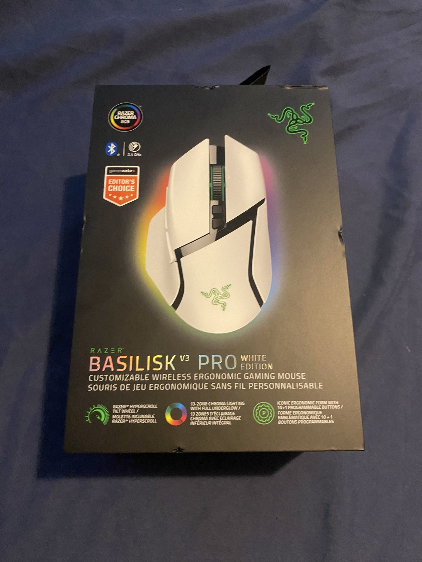 Razer Basilisk V3 Pro White Edition Mouse NEW