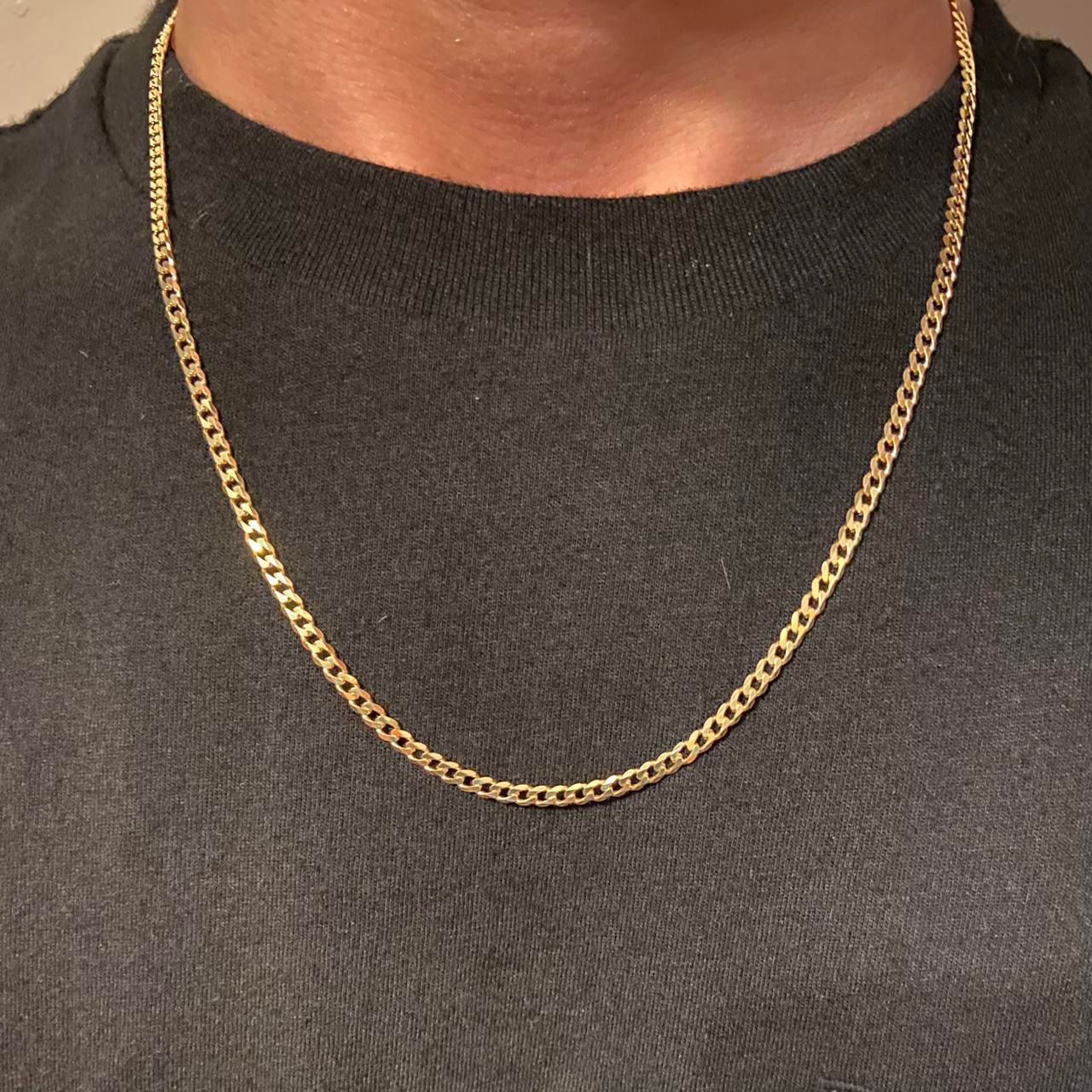 Gold Chain 14k Gold Vermeil Cuban Link Chain 20in 3mm