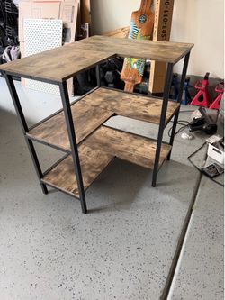 L Shaped Table Shelf