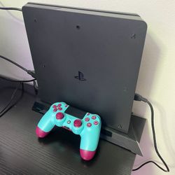 Sony PlayStation 4 Slim Console 1-TB Hard Drive Like New, Perfect Condition, Used A Few Times, No Dent Or Scratches, Controller Included And Stand