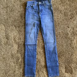 Lucky Brand “Bridgette” blue high waisted skinny jeans; perfect condition
