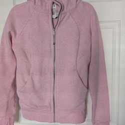 Lululemon Pink Heather Scuba Full-zip Size 10