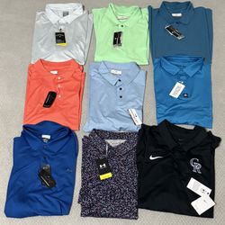 NEW w/ TAGS 9 Golf Shirts XXL 2XL Callaway Greg Norman Nike UA Tattoo Grand slam