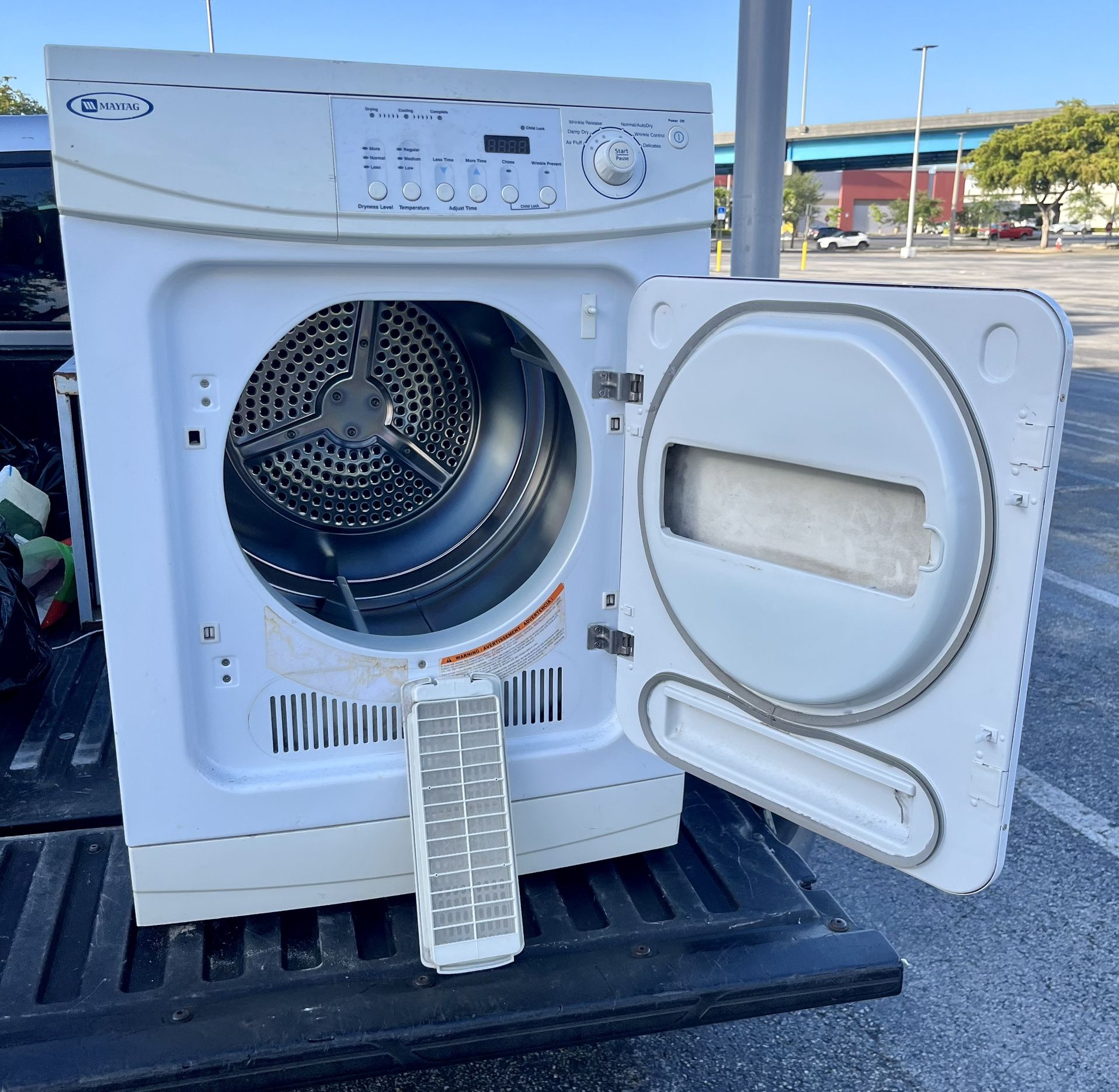 Maytag MDE2400AYW 24 Inch High-Efficiency Compact Electric Dryer