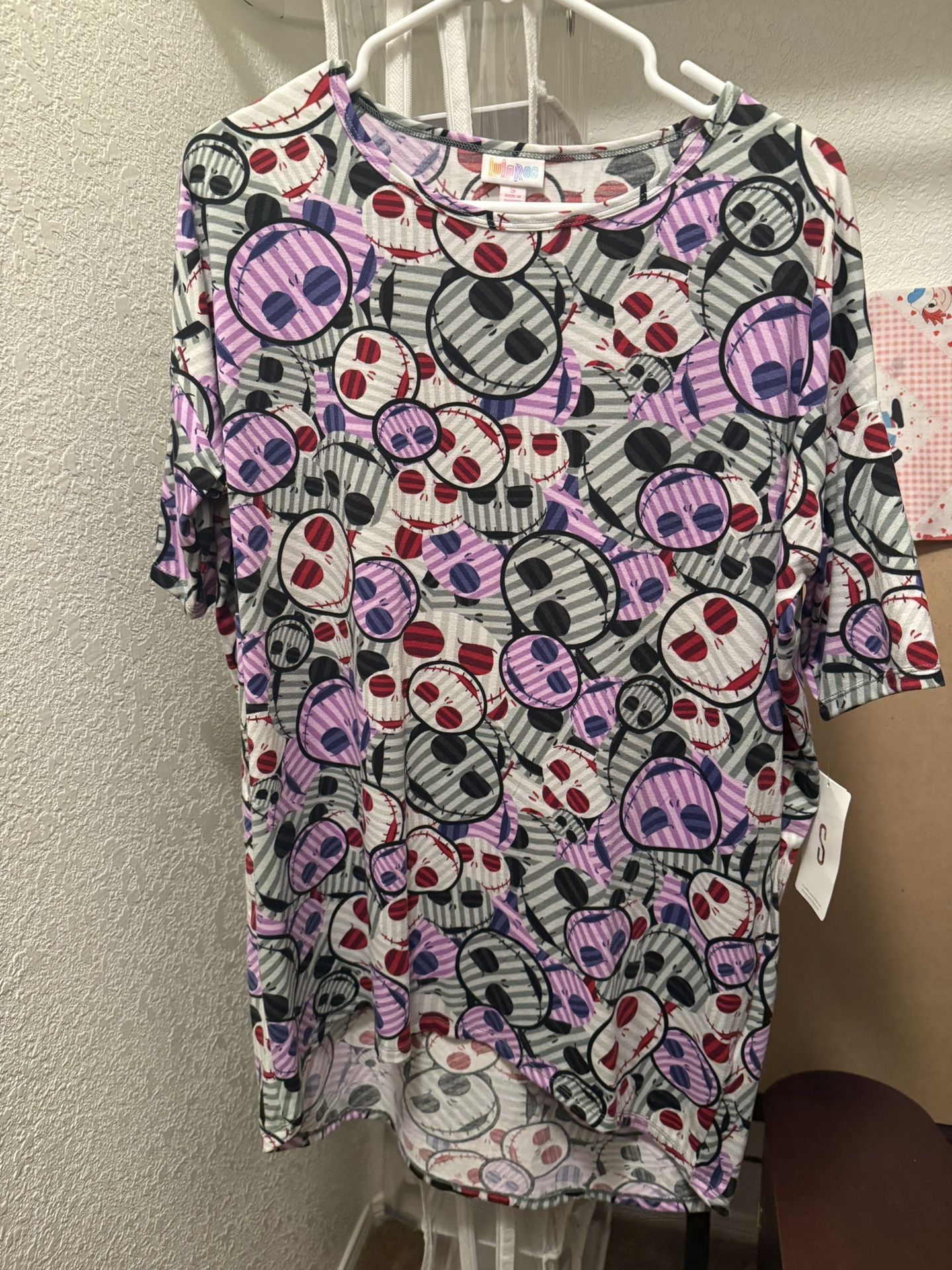 Disney Lularoe Irma Jack Skellington Women Shirt Size Small