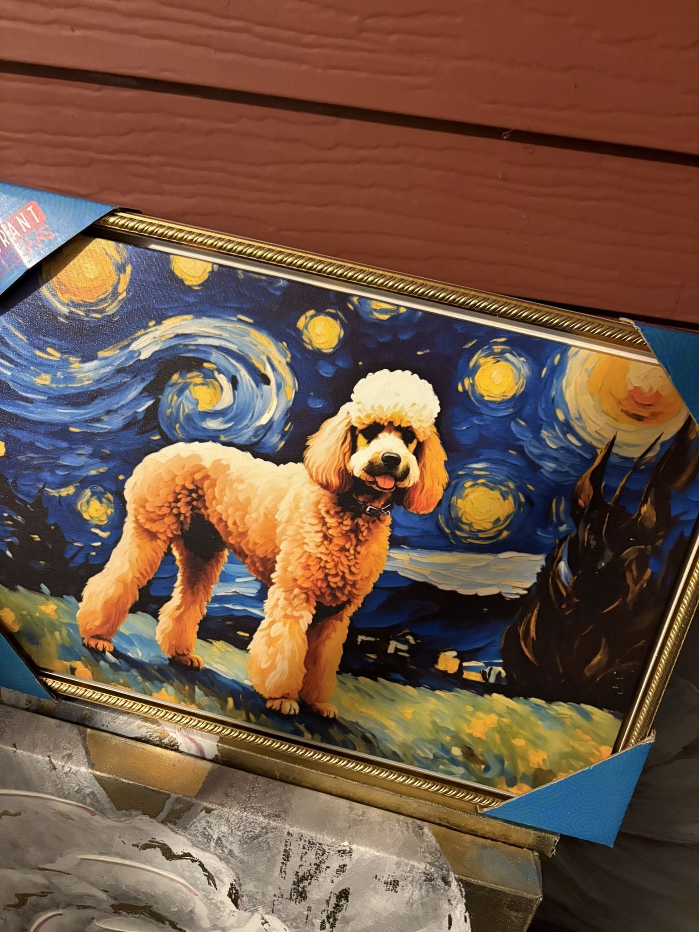 Starry Night Dog Painting