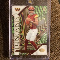 JAYDEN DANIELS 2024 Illusions 🏈  CLEAR GREEN ILLUSIONISTS Acetate Rookie # 3 🔥