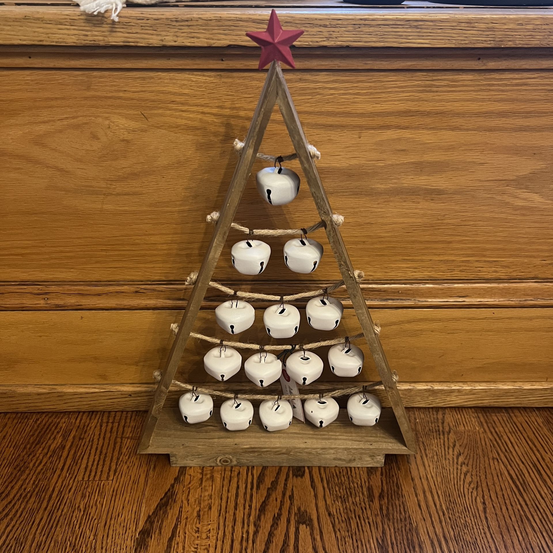 Farmhouse Christmas Decor Tree with bells NWT