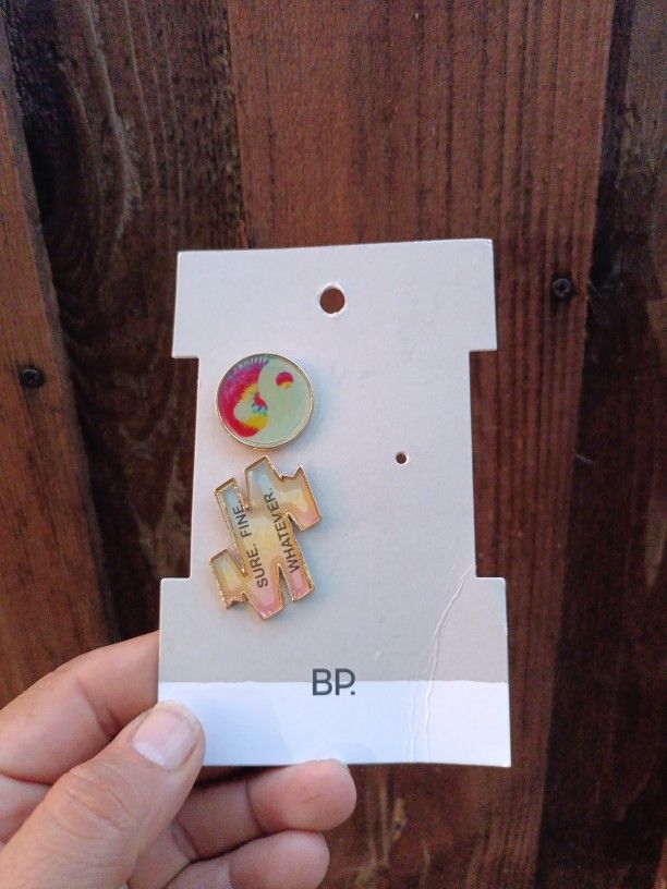 BP Enamel Pins Ying Yang. Sure Fine Whatever 