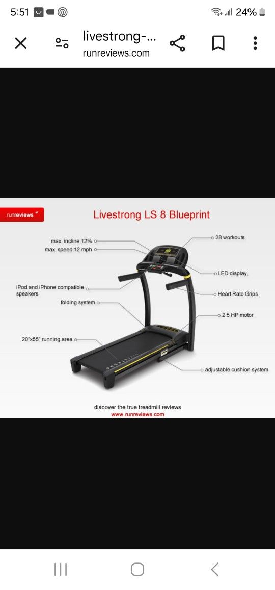 livestrong ls 8.0 t treadmill Professional.