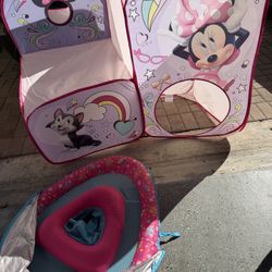 Minnie Mouse Play Tent And Baby Pool Float
